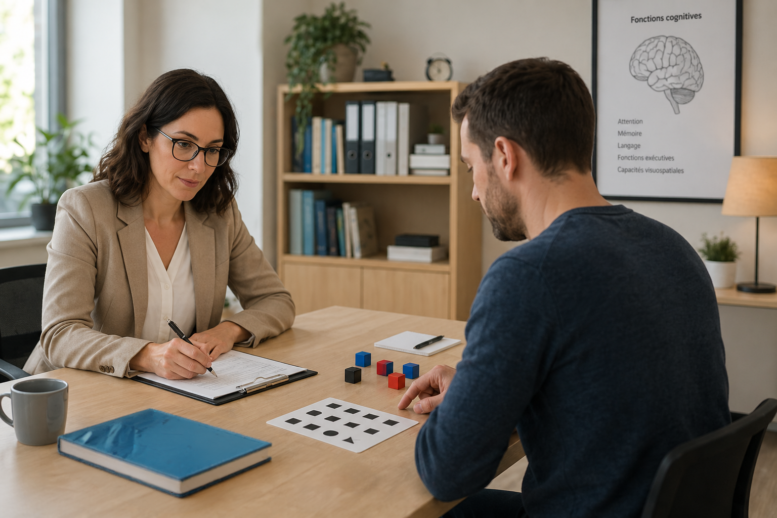 Évaluation neuropsychologique chez un adulte en consultation individuelle avec une professionnelle en clinique